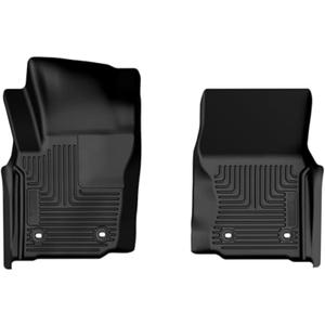 Husky Liners Weatherbeater Floor Mats | Fits 2024-2025 Toyota Tacoma, Double & Access Cab w/Manual Trans | Front Row, 2-pc Black - 13931