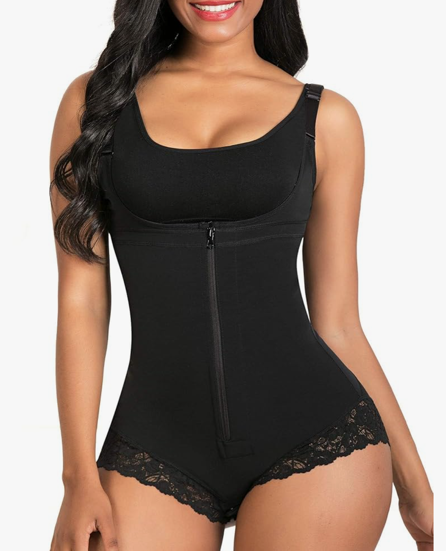 SHAPERX Women's Fajas Colombianas Shapewear Postpartum Tummy Control Body Shaper Butt Lifter Bodysuit, SIZE XL