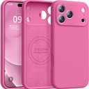 Ktele Magnetic for iPhone 17 Pro Case [Compatible with Magsafe] [Premium Silicone Satin-Smooth Touch] Slim Shockproof Anti-Scratch Microfiber Lining Case, 6.3 inch, Pitaya