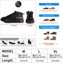 Waterproof Shoe Covers Slip-Resistant Overshoes Newly Upgraded and Latest Model for Men Women, Reusable Rain Boots for Outdoor, Cycling, Hiking, Work (Black, XL (Women 11-13, Men 10.5-13))