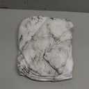 LIBERECOO Round Vinyl Fitted Tablecloth with Flannel Backing Elastic Edge Table Cover Waterproof Stain-Resistant Wipeable Tablcloths Fits 45-56" Round Tables (White Marble)