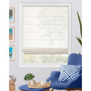 CHICOLOGY Roman Shades for Windows, Roman Window Shades, Roman Shades, Window Treatments, Window Shades for Home, Window Shade, 29" W X 64" H, Pacific White (Semi-Sheer/Light Filtering) 4 Pack