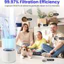 2-Pack Core 300 Replacement Filter Compatible with LEVOIT Core 300 and Core 300S Air Purifier, H13 True HEPA & Activated Carbon, Replace Core300-RF, White