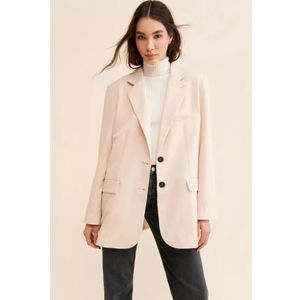 Large Button Up Shirt, Free people Jacket Jay Blazer In Nude Size Extra Large 