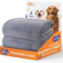 Washable Dog Pee Pads 24x36 2Pack Reusable, Absorb Dog Mats Non-Slip for Puppy Training, Whelping, Potty, Playpen, Crate