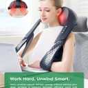 Cordless Shiatsu Neck and Back Massager with Heat for Pain Relief Deep Tissue, Rechargeable Electric 4D Kneading Massage Pillow for Shoulder/Leg/Body Muscles, Best Gifts for Men/Women/Mom/Dad (American Dream-style (Pro Max-cordless))