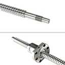 Ball Screw CNC Parts SFU1605 RM1605 16mm 1200mm with Metal Deflector Ball Screw nut BK/BF12 End Supports Ball NUT HOUSINGS 1pcs Coupler with end Machining,Length Approx 47.24inch/1200mm