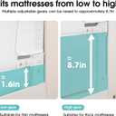 NUTIKAS Baby Bed Rail Guard for Toddlers -47" Toddler Bed Rails for Twin, Full, Queen, King Bunk Size Bed Swing Down Bedrail Extral Tall Child Safety Side Railing Guards for Kids