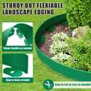 Landscape Edging Border - 40FT 4IN Tall Edging for Landscaping with 60 Stakes, 0.15" Thick No Dig Lawn Edging for Garden Border, Flexible Flower Bed Edging Borders for Yard, Terrace Board (GREEN)