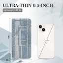 Ultra Slim Thin Denim Wallet Women RFID Blocking Credit Card Holder Bifold Long Ladies Billfold Wallet (01-Light blue)