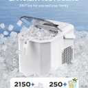 Silonn Ice Maker Countertop,Self-Cleaning Ice Makers with Basket and Scoop,9 Cubes in 6 Mins, 26 lbs per Day, Ideal for Home,Kitchen,Camping,RV,White
