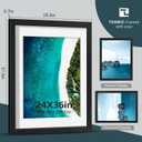 24x36 Picture Frame Set - 4 Pack, Black Wood Photo Frames - Displays Photos 20x30 with Mat or 24 x 36 without - Room, Office, Gallery, Studio, and Hallway Decor - Wall Hanging