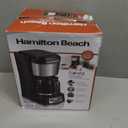 Hamilton Beach 5 Cup Drip Coffee Maker with Easy FrontFill Basket, Compact Design, Programmable Clock, Glass Carafe, Auto Pause and Pour, Black & Stainless Steel (46111)