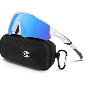 Sports Polarized Sunglasses for Men: Womens Cycling Sun Glasses UV400 Protection Goggles for Baseball Running