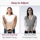 Momcozy Baby Wrap Carrier - Easy to Wear Infant Carrier Slings, Lightweight Hands Free Baby Sling, Adjustable Baby Wraps Carrier for Newborn to Toddler 8-35 lbs, Baby Travel Gear, Light Curry