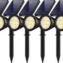 InnoGear Solar Lights Outdoor Waterproof Solar Garden Light for Outside Yard Landscape Lighting Pathway Spot Lights Spotlight Wall Light Auto On/Off, Pack of 6 (Warm White)