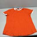 Womens T Shirt Short Sleeve Crew Neck Basic Color Block Tee Tops, Size M