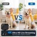 ELEFOCUS 4K Hidden Camera, Mini Spy Camera Wireless for Home Security, Small Indoor Nanny Cam with Night Vision & Motion Detection, Secret WiFi Camera for Pet/Baby, Camaras Espias Ocultas - Black