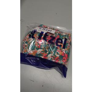 Itzel Women's Ruched Twist Front One Piece Swimsuit Tummy Control Push Up Vintage Retro Bathing Suits Red Flowers Green Leaf 10