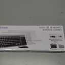 Wireless Keyboard and Mouse Ultra Slim Combo, TopMate 2.4G Silent Compact USB 2400DPI Mouse and Scissor Switch Keyboard Set with Cover, Batteries Included, for PC/Laptop/Windows/Mac - Purple Black