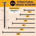 #14 x 4 Wood Structural Lag Screws