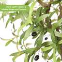 FEELEAD 8ft Faux Olive Tree - Large Realistic Artificial Olive Trees 8 Feet (96") Indoor Fake Plants with Realistic Trunk, Adjustable Branch, Olive Silk Tree with Planter for Home Living Room Decor