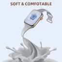 3 x WJK Sport Strap Compatible with Apple Watch Bands 38mm 40mm 41mm 42mm 44mm 45mm 46mm 49mm for Women, Soft Slim Thin Silicone Band Compatible with Apple Watch Series 10 9 8 7 6 5 4 3 2 1 Ultra/Ultra 2 (Light Gray)