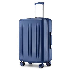 Kono Lightweight 24 Inch Expandable Luggage with Quiet Spinner Wheels TSA Lock, Scratch and Drop Resistant PC+ABS Hardside Durable Medium Checked Suitcase, Navy Blue