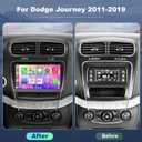 4G+64G 8-core Car Radio for Dodge Journey 2011-2019, 9 Inch QLED Touchscreen Stereo Support Carplay & Android Auto Bluetooth/Voice Control/GPS/WiFi/Back-up Camera/SWC/FM, Android 15