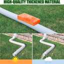 2 Pack Rain Gutter Downspout Extensions, Upgraded Flexible Drain Down Spout Extender for Rain Water Drainage, Each Extendable from 20" to 66", Combine to 10 ft with Connector(White)