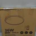 15.8 inch LED Flush Mount Ceiling Light with Night Light,36W 3600LM 3000K-6500K Dimmable Ceiling Light Fixture for Bedroom,Kitchen,Hallway - Wall Switch/Remote/APP Control