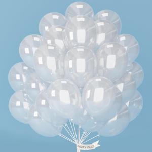 PartyWoo Clear Balloons 50 pcs 12 Inch Transparent Bubble Balloons for Graduation Wedding Engagement Anniversary Baby Shower Gender Reveal Birthday Party Decorations Clear