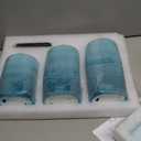 Gradient Teal Flameless Candles with Remote and Timer, Real Wax Made LED Pillar Candles Battery Operated with 3D Flickering Flame - 3" x 4",5",6" - Set of 3 Turquoise Candles