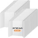 Ctosree 50 Pcs 48 * 36 Inch Tri Fold Poster Board Bulk, Science Fair Project Display Paperboard, Single Wall, Lightweight Presentation Board (White)