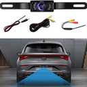 Back Up Camera for Cars with 8 Light,SD Night Vision License Plate Backup Camera with 170 Wide Angle,Universal Rear View Camera for Cars Includes Mounting Accessories