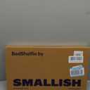 BedShelfie Wood Bedside Shelf for Bunk Bed & Top Bunk, College Dorm Room Essentials, Loft Nightstand, Floating Bed Side Table Tray Storage, Dorm Room Decor by Smallish - (Flexfit Bamboo Model, White)