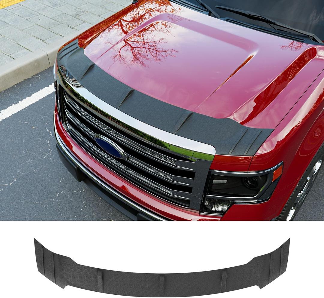 Xipoo Hood Protector Compatible with 2009-2014 Ford F150 Hood Deflector TPE Shield Replacement for 2009 2010 2011 2012 2013 2014 Ford F-150 Accessories