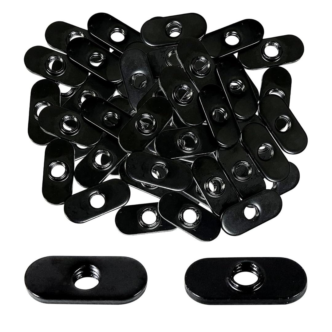 Xadnitu 1/4"-20 Threaded Centered Slide in Economy T Nuts, T Nut Accessory Hardwares for 10 Series Aluminum Extrusion Profiles Rail, 100 Packs