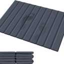 Foldable Stone Bath Mat Covered with Nano Tech Absorbent Fabric, Quick Dry Diatomaceous Earth Bath Mat for Bathroom, Non-Slip, Compact & Easy to Clean (25 * 16 Dark Grey)