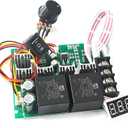 PWM DC Motor Speed Controller,12V/24V/36V/48V/40A LED Display Stepless Speed Controller with Forward-Brake-Reverse Switch & Adjustable Potentiometer for Brushed Motors