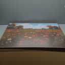 OIQArtOIQ Vintage Landscape Framed Wall Art Fall Countryside Colorful Wildflower Field Canvas Art Prints Farmhouse Cottagecore Pictures Wall Decor Rustic Meadow Paintings Artwork For Kitchen Bedroom 24x36 in