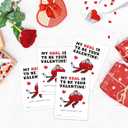 Hockey Valentine's Day Cards for Kids Classroom, Pack of 30 Classroom Valentines Cards, School Exchange for Boys and Girls, Valentine's Day Gift Tags for Class- QR03