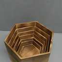 6 Pack Wooden Buffet Risers, Hexagon Food Risers for Buffet Party Rustic Wood Cake & Cupcake Stands Nesting Box Wooden Crates for Display