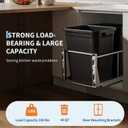2 x 10 Gal Pull Out Trash Can Under Cabinet, Under Sink Garbage Bin Kit with Soft-Close Slides, Recycling and Waste Combo for Kitchen, Laundry | Requires Minimum Cabinet Opening 18" W x 24" D