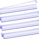 Mahjong Racks with Pushers 4PCS Set Majiang Tile Holder Acrylic Mahjong Racks Accessories and Gifts (Light Purple)