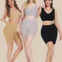 Reamphy 3 Pack Slip Shorts for Women Under Dress, Comfortable Smooth Yoga Shorts, Workout Biker Shorts (XL)