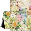 Vimorco Slim Case for iPad 5th/6th Generation 9.7 inch 2017/2018, for iPad Air 1/2 Case, Shockproof PU Leather Adjustable Stand Cover for iPad 5/6 Gen, Dragonfly