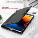 SEYMAC stock Case for iPad 9th/8th/7th Generation 10.2'', Strong Magnetic Auto Sleep Shockproof Case with Absorbing Multi-Angles Stand, Pen Holder, Card Slot (Black)