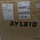 Ayleid Retractable Garden Hose Reel,1/2 in x 130 ft Wall Mounted Hose Reel, with 9- Function Sprayer Nozzle, Any Length Lock/Slow Return System/Wall Mounted/180Swivel Bracket (Gray)