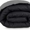 Bare Home Twin/Twin Extra Long Comforter - Reversible Colors - Goose Down Alternative - Ultra-Soft - Premium 1800 Series - All Season Warmth - Bedding Comforter (Twin/Twin XL, Black/Grey)